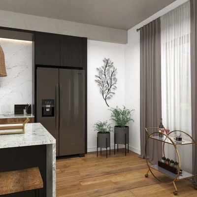 Metal Leaf Metallic Wall Decor With Stem - Olivia & May 12 Metal Leaf Metallic Wall Decor With Stem - Olivia & May - Image 10