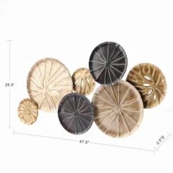 LuxenHome Multi-Color Sand Dollar 47.5" W X 27.5" H Metal Wall Decor -Safavieh Store GUEST 7d7a3c39 1ad9 4c62 b43e 13db6b97b41d