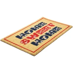 Northlight Red And Blue Americana Home Sweet Home Coir Outdoor Doormat 18" X 30" -Safavieh Store GUEST 7d8095b0 d566 4e29 9a57 d18f028a2e69