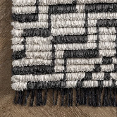 NuLOOM Celia Soft Shag Abstract Aztec Fringe Area Rug 6 NuLOOM Celia Soft Shag Abstract Aztec Fringe Area Rug - Image 4