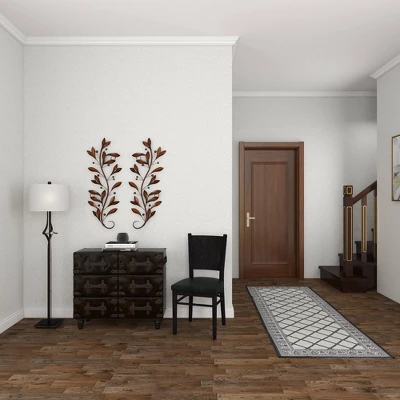 Metal Leaf Wall Decor Set Of 2 Brown - Olivia & May 7 Metal Leaf Wall Decor Set Of 2 Brown - Olivia & May - Image 5