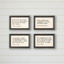9" X 6" (Set Of 4) Quotes Wood Framed Decorative Wall Art - Storied Home -Safavieh Store GUEST 7e6c1c58 5de0 482e a263 cf195267dc51