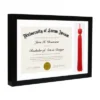 Americanflat 11x16 Graduation Frame With Tempered Shatter-resistant Glass - 2 Opening Mat Displays 8.5"x11" Diploma Or Certificate And Tassle - Available In A Variety Of Colors