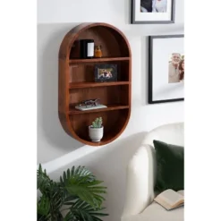 16" X 28" Hutton Wood Capsule Decorative Wall Shelf Walnut Brown - Kate & Laurel All Things Decor 10 16" X 28" Hutton Wood Capsule Decorative Wall Shelf Walnut Brown - Kate & Laurel All Things Decor -Safavieh Store GUEST 7f5cf5e5 96b2 4da2 accc 0c24605c43de