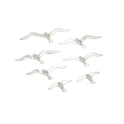 Set Of 7 Aluminum Bird Floating Flock Of Wall Decors Silver - Olivia & May -Safavieh Store GUEST 800a105b 9a3d 43fb abc0 48b8b78c7315