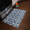 FlorArt French Quarter Low Profile Easy Clean Kitchen Mat Blue/White - Bungalow Flooring -Safavieh Store GUEST 804ac840 bf22 4983 ae62 db94308ec646