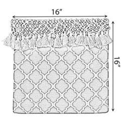 DEERLUX 16" Handwoven Cotton Throw Pillow Cover With Ogee Pattern And Tasseled Top 14 DEERLUX 16" Handwoven Cotton Throw Pillow Cover With Ogee Pattern And Tasseled Top -Safavieh Store GUEST 80509c6c fc5f 495f 8118 4b6e4c34e71c