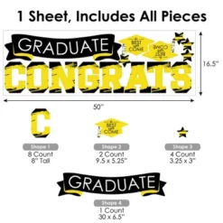 Big Dot Of Happiness Yellow Graduation Party Photo Backdrop - Wall Decals -Safavieh Store GUEST 813c1936 5d54 452f b537 8312cc5990b5