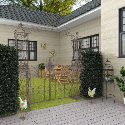 17" X 10" Eclectic Metal Birds Garden Sculpture - Olivia & May 16 17" X 10" Eclectic Metal Birds Garden Sculpture - Olivia & May - Image 14