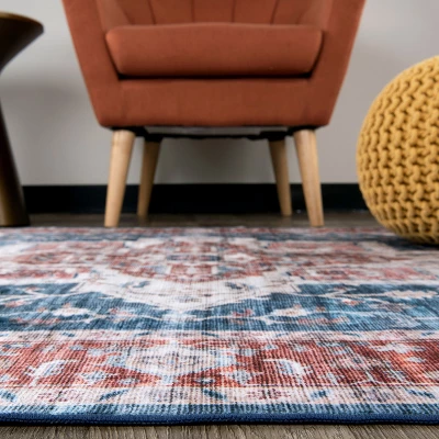 World Rug Gallery Distressed Traditional Machine Washable Area Rug 4 World Rug Gallery Distressed Traditional Machine Washable Area Rug - Image 2