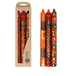 Global Crafts Unscented Hand-Painted Dinner Candles, Boxed Set Of 3 -Safavieh Store GUEST 843022af 95a4 453d bdbd 77d46e3e2bd3