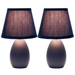 9.45" 2pk Petite Ceramic Oblong Bedside Table Desk Lamps With Matching Tapered Drum Shade Blue - Creekwood Home 19 9.45" 2pk Petite Ceramic Oblong Bedside Table Desk Lamps With Matching Tapered Drum Shade Blue - Creekwood Home -Safavieh Store GUEST 8550a784 5a26 45a3 9f65 86da506a3e9e