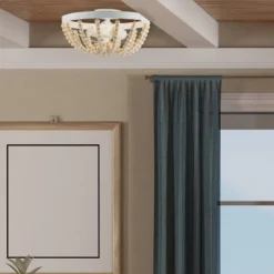 15" Delilah Boho Semi-Flush Mount Pendant White - River Of Goods -Safavieh Store GUEST 87ddca81 99d0 4ff2 8003 02fe1930a0ac