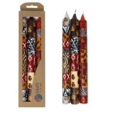 Global Crafts Unscented Hand-Painted Dinner Candles, Boxed Set Of 3 -Safavieh Store GUEST 87f2b813 d97b 433e b909 bef0f108e927