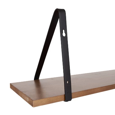 38" Soloman Wooden Shelf With Metal Brackets - Kate & Laurel All Things Decor 4 38" Soloman Wooden Shelf With Metal Brackets - Kate & Laurel All Things Decor - Image 2