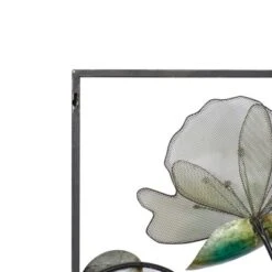 Metal Floral Wall Decor With Black Frame Set Of 2 Black - Olivia & May -Safavieh Store GUEST 888dc6fc fc84 498a b2c9 9157a51d90dd