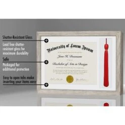 Americanflat 11x16 Graduation Frame With Tempered Shatter-resistant Glass - 2 Opening Mat Displays 8.5"x11" Diploma Or Certificate And Tassle - Available In A Variety Of Colors 15 Americanflat 11x16 Graduation Frame With Tempered Shatter-resistant Glass - 2 Opening Mat Displays 8.5"x11" Diploma Or Certificate And Tassle - Available In A Variety Of Colors -Safavieh Store GUEST 89ae38c5 5bf3 4939 9d1d d495d8c33f81