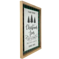 Northlight 16" Buffalo Plaid Wooden Framed "Farm Fresh Christmas Trees" Wall Decor -Safavieh Store GUEST 8aa7c3bd b269 46d7 ac25 783d854686cb