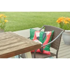 C&F Home 18" X 18" Pink Flamingos Coastal Tropical Indoor/Outdoor Throw Pillow -Safavieh Store GUEST 8b035ef5 a0f4 4edc 89c2 2c31fee630ff