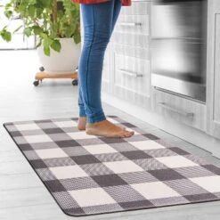 World Rug Gallery Checkered Plaid Anti-Fatigue Standing Mat -Safavieh Store GUEST 8b70b673 5fd0 4bfb 820b 75b9d64f6b22