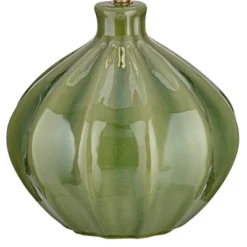 360 Lighting Modern Table Lamp With USB Charging Port 20.5" High Green Ribbed Ceramic Oatmeal Fabric Drum Shade For Bedroom Desk (Color May Vary) -Safavieh Store GUEST 8f194dbf 7f26 40f8 bcd4 0711d37b077e