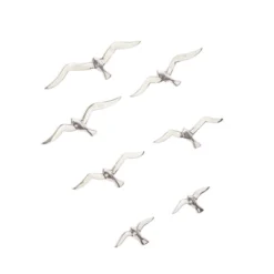Set Of 7 Aluminum Bird Floating Flock Of Wall Decors Silver - Olivia & May -Safavieh Store GUEST 8ff9146e 5eff 4760 b4ce f3e784e5a3bd