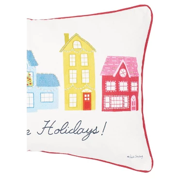 C&F Home Village Holiday Printed & Embellished Throw Pillow 4 C&F Home Village Holiday Printed & Embellished Throw Pillow - Image 2