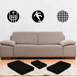 Nevlers Non-Slip Grip Pad For Rugs 5'x7' - Black -Safavieh Store GUEST 90ee3aa3 ae75 4e62 b9b8 8cecd11dcf68 1