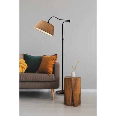 61" Rodeo Collection 3-way Floor Lamp Brown - Adesso 3 61" Rodeo Collection 3-way Floor Lamp Brown - Adesso