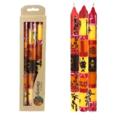 Global Crafts Unscented Hand-Painted Dinner Candles, Boxed Set Of 3 -Safavieh Store GUEST 93542f0e 0dd4 49e7 b73f 7bcffd36bcfe