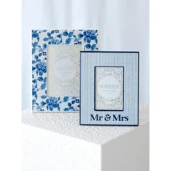 Shiraleah Blue Eden "Mr & Mrs" 4x6 Picture Frame -Safavieh Store GUEST 93f391e6 68f1 437c 9f02 8ebbd4e4e0ab