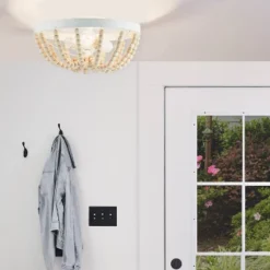 15" Delilah Boho Semi-Flush Mount Pendant White - River Of Goods -Safavieh Store GUEST 949e2487 470b 4b84 851d 0a792e7a8e7e