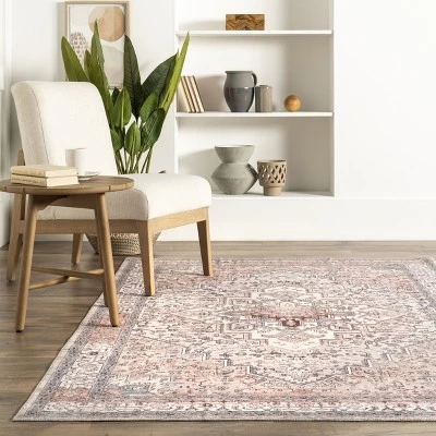 NuLOOM Lorrie Medallion Machine Washable Area Rug 9 NuLOOM Lorrie Medallion Machine Washable Area Rug - Image 7