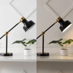 18.5" Allegra Farmhouse Adjustable Cantilever Task Lamp With USB Charging Port (Includes LED Light Bulb) - JONATHAN Y -Safavieh Store GUEST 9786d76e 06c8 43c7 b073 0877aecb33f1