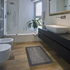 World Rug Gallery Textline Bordered Anti-Fatigue Standing Mat -Safavieh Store GUEST 9989a58d 6366 45fb 9b8c b4b469a0ed66