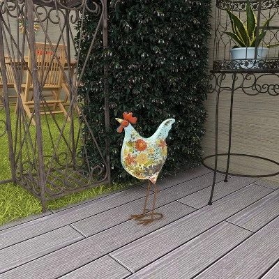 17" X 10" Eclectic Metal Birds Garden Sculpture - Olivia & May 11 17" X 10" Eclectic Metal Birds Garden Sculpture - Olivia & May - Image 9