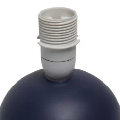 8.66" Petite Ceramic Orb Base Bedside Table Desk Lamp With Matching Tapered Drum Fabric Shade Blue - Creekwood Home -Safavieh Store GUEST 9b88cfe8 5f70 4d6e bc67 71d74b0898a7