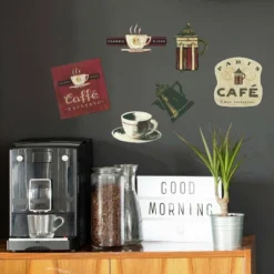 Coffee House Peel And Stick Wall Decal - RoomMates -Safavieh Store GUEST 9b9590e4 a1f9 4c84 8124 d3f5b54c0096