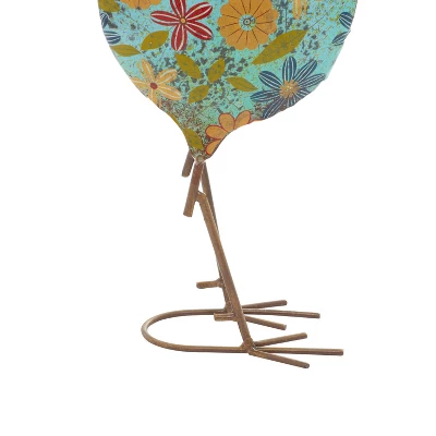 17" X 10" Eclectic Metal Birds Garden Sculpture - Olivia & May 5 17" X 10" Eclectic Metal Birds Garden Sculpture - Olivia & May - Image 3