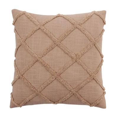 Saro Lifestyle Diamond Design Tufted Poly Filled Pillow 8 Saro Lifestyle Diamond Design Tufted Poly Filled Pillow - Image 6