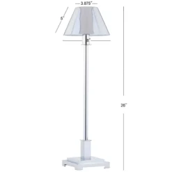 26" Metal Roxy Shade Table Lamp (Includes LED Light Bulb) Silver - JONATHAN Y -Safavieh Store GUEST a065e009 198f 4fa7 91c6 071bfd610d5d