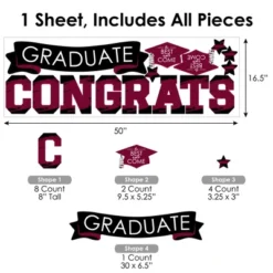 Big Dot Of Happiness Maroon Graduation Party Photo Backdrop - Wall Decals -Safavieh Store GUEST a0802678 ff60 4c3f 8fde 784aee195b44