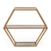 17" Lepley Modern Glam Handcrafted Glass 2 Shelf Hexagonal Decorative Shelf Antique Gold - Christopher Knight Home 2 17" Lepley Modern Glam Handcrafted Glass 2 Shelf Hexagonal Decorative Shelf Antique Gold - Christopher Knight Home -Safavieh Store GUEST a1c58ad7 0422 4835 a9b1 337292356461