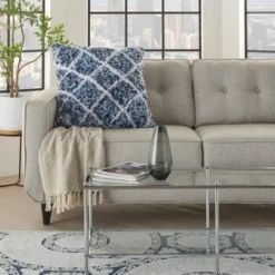 24"x24" Life Styles Sprinkle Dye Lattice Throw Pillow - Mina Victory -Safavieh Store GUEST a34a7836 7b9a 48b5 911b 4b254505d822