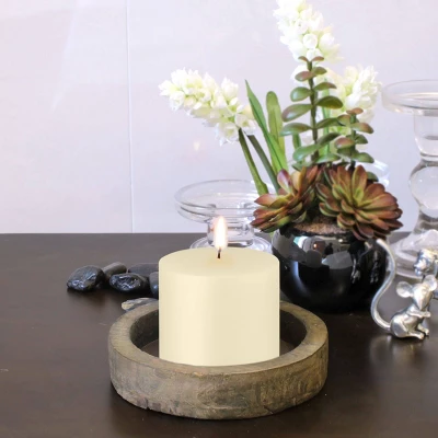 6pk Unscented Flat Top Smooth Pillar Candles Ivory - Stonebriar Collection 6 6pk Unscented Flat Top Smooth Pillar Candles Ivory - Stonebriar Collection - Image 4