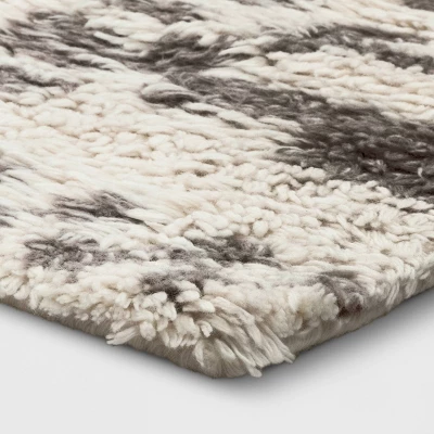 Jutland Geo Moroccan Hand Tufted Shag Area Rug Gray - Project 62™ 4 Jutland Geo Moroccan Hand Tufted Shag Area Rug Gray - Project 62™ - Image 2