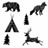 Adventure Awaits Animal Peel And Stick Giant Wall Decal Black - RoomMates