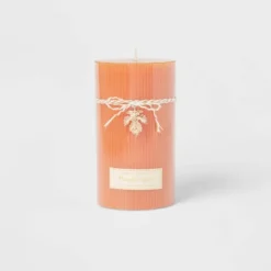 Ribbed Pillar Pumpkin Spice Candle - Threshold™ -Safavieh Store GUEST a8a389a8 2349 43df a3c7 57f94581f426