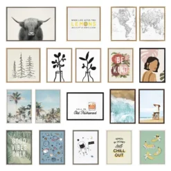 (Set Of 3) 23" X 33" Sylvie Highland Cow Mountains And Inca Trail Framed Canvas Set Gray - Kate & Laurel All Things Decor -Safavieh Store GUEST a8c7ae91 79ee 412c 80e8 963bb65f8b92