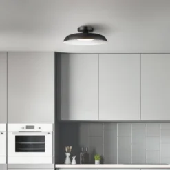 1-Light LED Integrated Matte Black Flush Mount Ceiling Light - Globe Electric -Safavieh Store GUEST a9018b6e 074d 4120 b830 ba7559330986